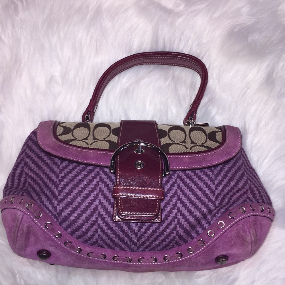 Coach vintage purple suede purse 👛